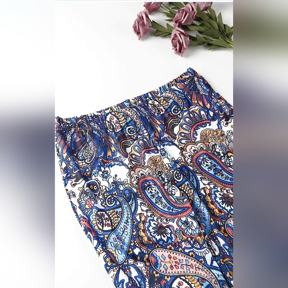 Bohemian High-waist Bell Bottoms - Picture 3 of 6